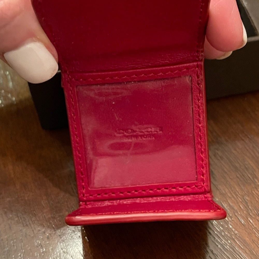 Coach Red Leather Key Holder - Picture 6 of 6